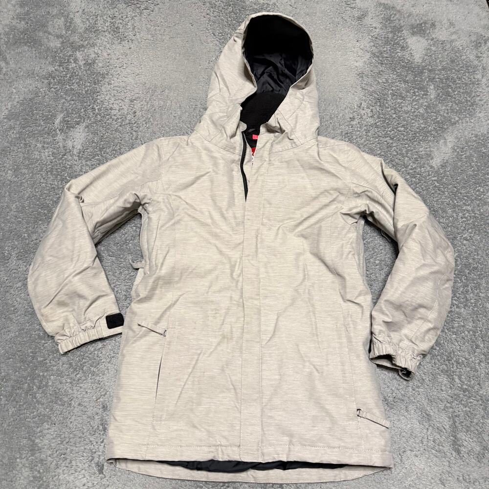 686 Ski Jacket Kids Youth Large Gray Size Hooded Snow Snowboard Lily Jacket